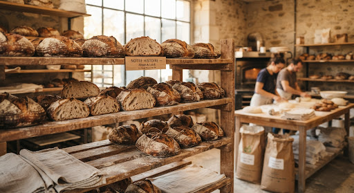 Pains au levain refroidissant sur grille